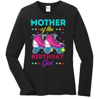 Mother of the Birthday Roller Skates Bday Skating Theme Ladies Long Sleeve Shirt