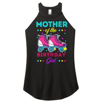 Mother of the Birthday Roller Skates Bday Skating Theme Women's Perfect Tri Rocker Tank