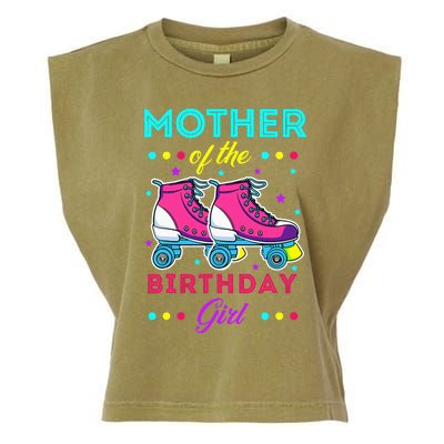 Mother of the Birthday Roller Skates Bday Skating Theme Garment-Dyed Women's Muscle Tee