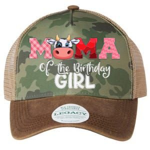 Mama of The Birthday Cow Family Cow Farm Matching Legacy Tie Dye Trucker Hat