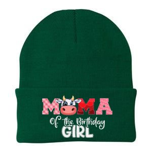 Mama of The Birthday Cow Family Cow Farm Matching Knit Cap Winter Beanie