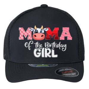 Mama of The Birthday Cow Family Cow Farm Matching Flexfit Unipanel Trucker Cap