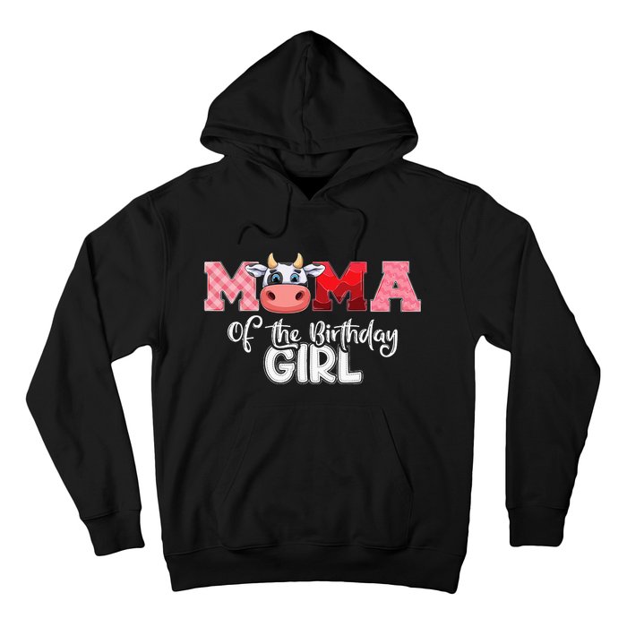 Mama of The Birthday Cow Family Cow Farm Matching Hoodie