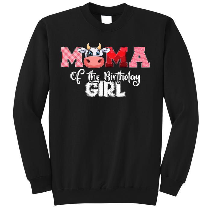 Mama of The Birthday Cow Family Cow Farm Matching Sweatshirt