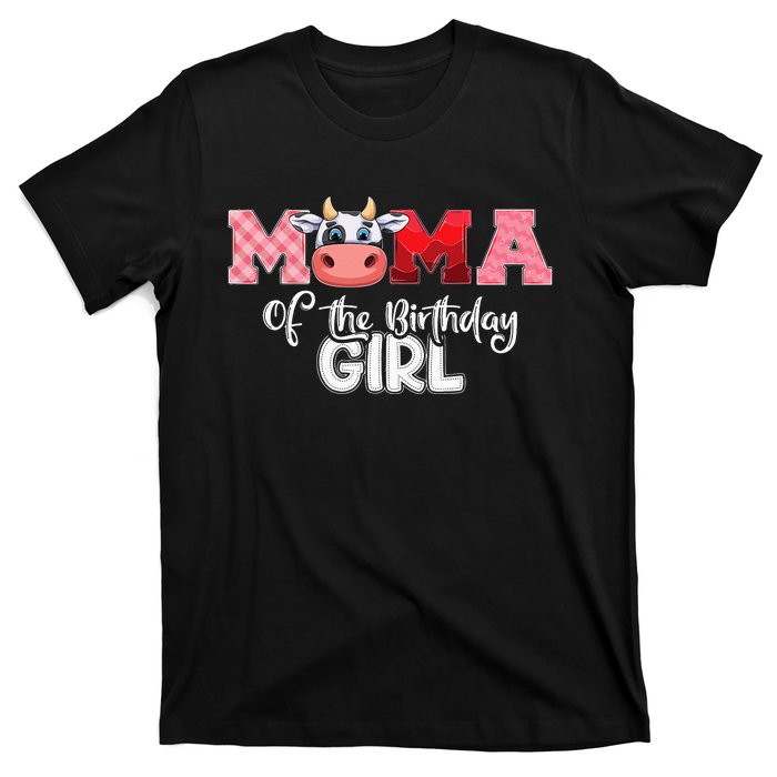 Mama of The Birthday Cow Family Cow Farm Matching T-Shirt