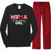 Mama of The Birthday Cow Family Cow Farm Matching Long Sleeve Pajama Set