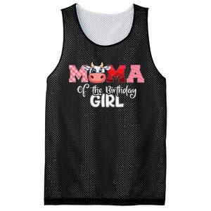 Mama of The Birthday Cow Family Cow Farm Matching Mesh Reversible Basketball Jersey Tank