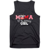 Mama of The Birthday Cow Family Cow Farm Matching Tank Top