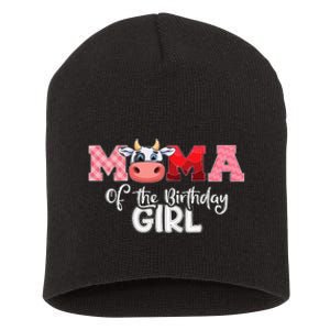 Mama of The Birthday Cow Family Cow Farm Matching Short Acrylic Beanie