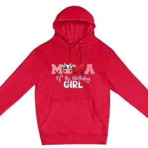 Mama of The Birthday Cow Family Cow Farm Matching Premium Pullover Hoodie