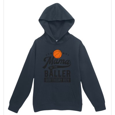 Mama Of The Baller Birthday Bboy Mom Basketball Themed Party Urban Pullover Hoodie