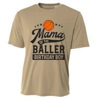 Mama Of The Baller Birthday Bboy Mom Basketball Themed Party Cooling Performance Crew T-Shirt