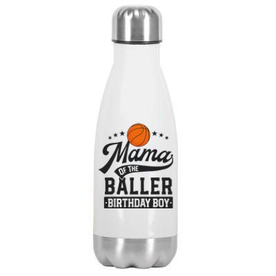 Mama Of The Baller Birthday Bboy Mom Basketball Themed Party Stainless Steel Insulated Water Bottle