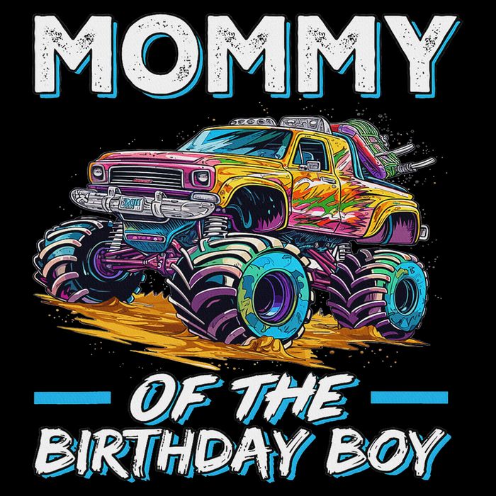 Mommy Of The Birthday Boy Monster Truck Birthday First Bday Cooling Performance Crew T-Shirt