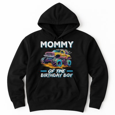 Mommy Of The Birthday Boy Monster Truck Birthday First Bday Hoodie