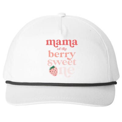 Mama of the Berry Sweet One Strawberry First Birthday 1st Snapback Five-Panel Rope Hat