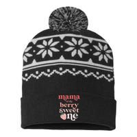 Mama of the Berry Sweet One Strawberry First Birthday 1st USA-Made Snowflake Beanie