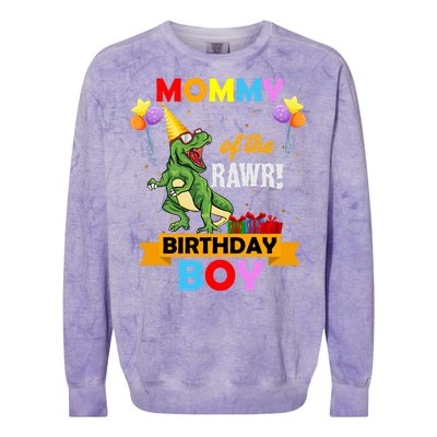 MOMMY OF THE RAWR BIRTHDAY BOY Colorblast Crewneck Sweatshirt