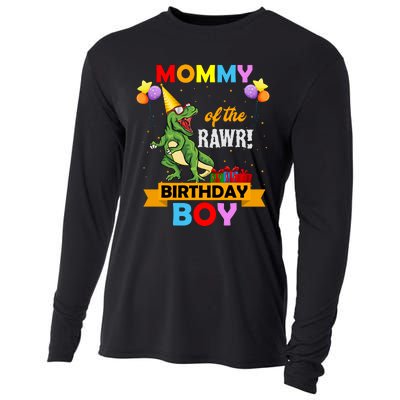 MOMMY OF THE RAWR BIRTHDAY BOY Cooling Performance Long Sleeve Crew