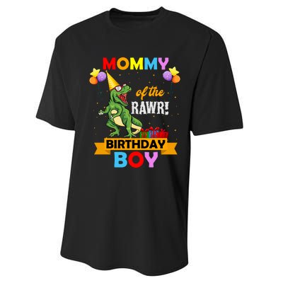 MOMMY OF THE RAWR BIRTHDAY BOY Performance Sprint T-Shirt