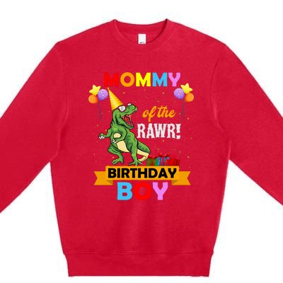 MOMMY OF THE RAWR BIRTHDAY BOY Premium Crewneck Sweatshirt