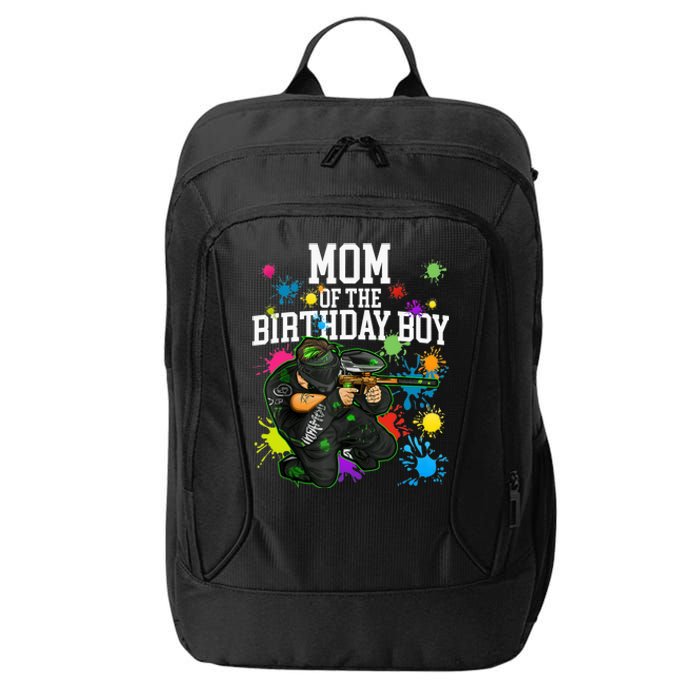 Mom Of The Birthday Boy Paintball Sport Matching Family City Backpack