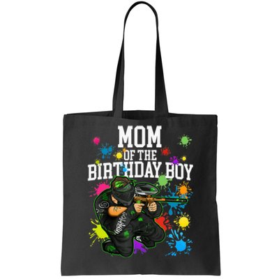 Mom Of The Birthday Boy Paintball Sport Matching Family Tote Bag