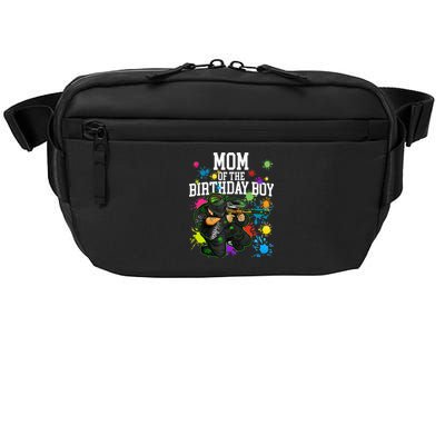 Mom Of The Birthday Boy Paintball Sport Matching Family Crossbody Pack