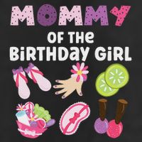 Mommy Of The Birthday Girl Spa Themed Party Matching 7 Panel Mesh Trucker Snapback Hat