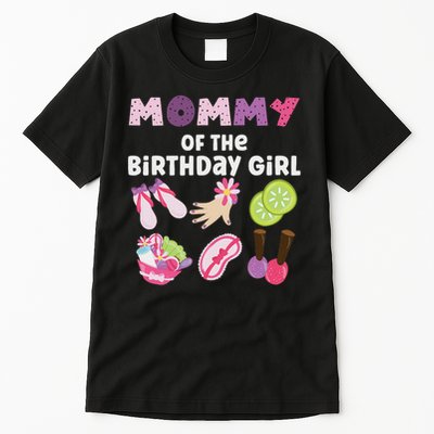 Mommy Of The Birthday Girl Spa Themed Party Matching Tall T-Shirt