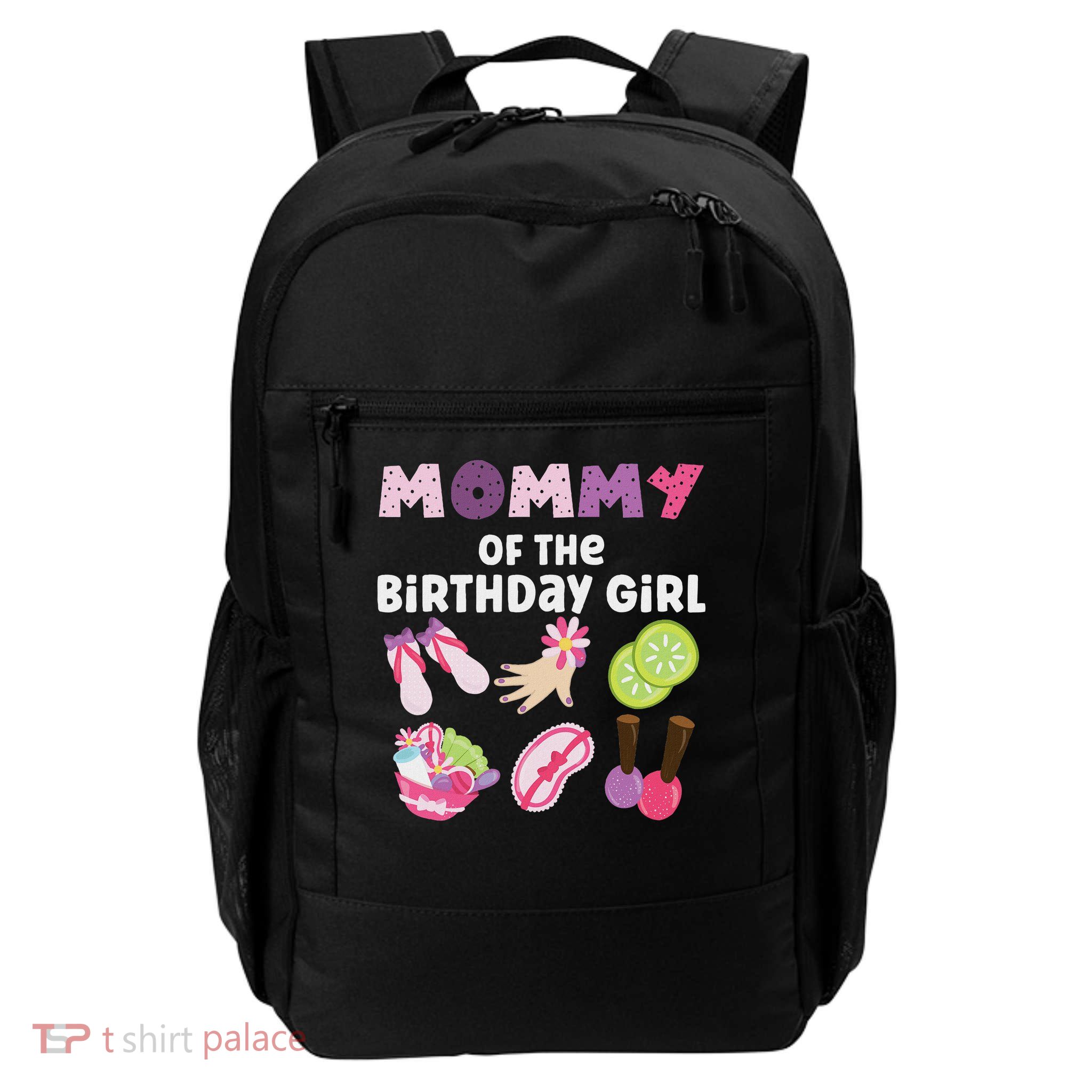Mommy Of The Birthday Girl Spa Themed Party Matching Backpack