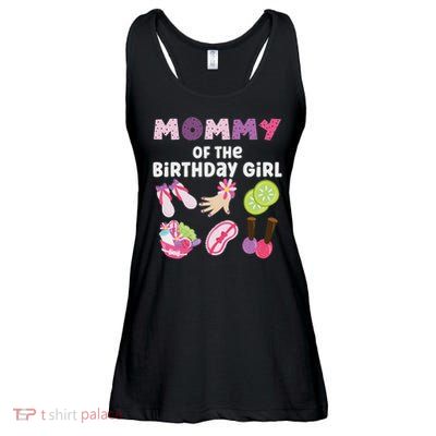 Mommy Of The Birthday Girl Spa Themed Party Matching Ladies Essential Flowy Tank