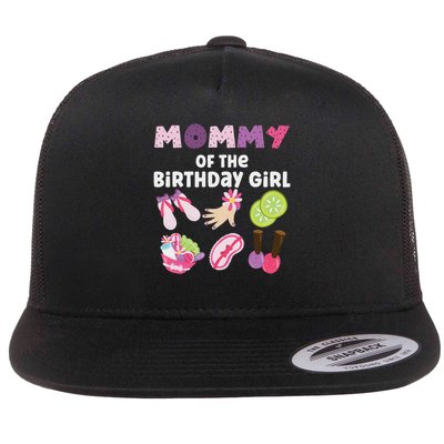 Mommy Of The Birthday Girl Spa Themed Party Matching Flatbill Hat