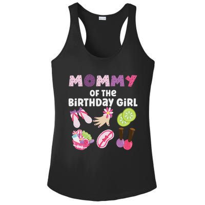 Mommy Of The Birthday Girl Spa Themed Party Matching Ladies PosiCharge Competitor Racerback Tank