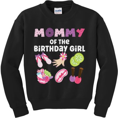 Mommy Of The Birthday Girl Spa Themed Party Matching Kids Sweatshirt