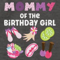 Mommy Of The Birthday Girl Spa Themed Party Matching Vector Backpack