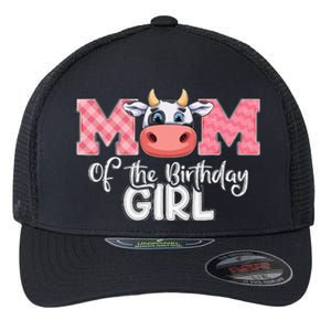 Mom of The Birthday Cow Family Cow Farm Matching Flexfit Unipanel Trucker Cap