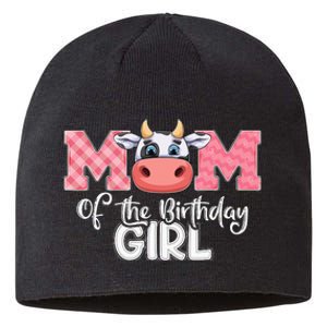 Mom of The Birthday Cow Family Cow Farm Matching Sustainable Beanie