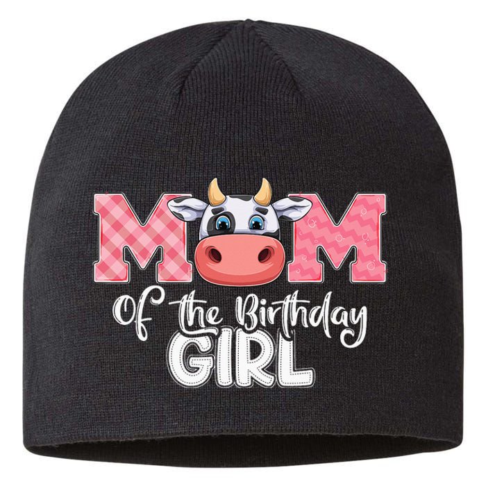 Mom of The Birthday Cow Family Cow Farm Matching Sustainable Beanie