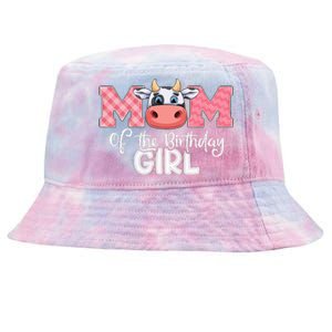 Mom of The Birthday Cow Family Cow Farm Matching Tie-Dyed Bucket Hat