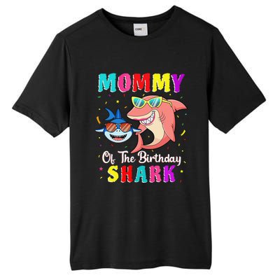 Mommy Of The Shark Birthday Family Matching Birthday Son Tall Fusion ChromaSoft Performance T-Shirt