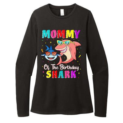 Mommy Of The Shark Birthday Family Matching Birthday Son Womens CVC Long Sleeve Shirt