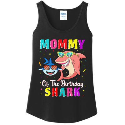 Mommy Of The Shark Birthday Family Matching Birthday Son Ladies Essential Tank