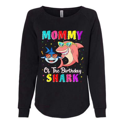 Mommy Of The Shark Birthday Family Matching Birthday Son Womens California Wash Sweatshirt