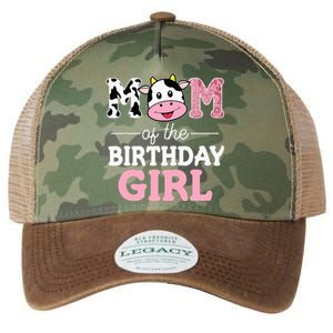 Mom of The Birthday Farm Cow Mommy Mama 1st Legacy Tie Dye Trucker Hat