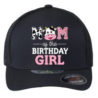 Mom of The Birthday Farm Cow Mommy Mama 1st Flexfit Unipanel Trucker Cap