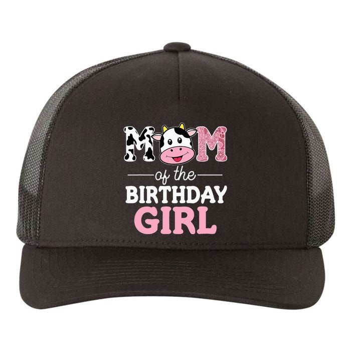 Mom of The Birthday Farm Cow Mommy Mama 1st Yupoong Adult 5-Panel Trucker Hat