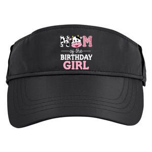 Mom of The Birthday Farm Cow Mommy Mama 1st Adult Drive Performance Visor