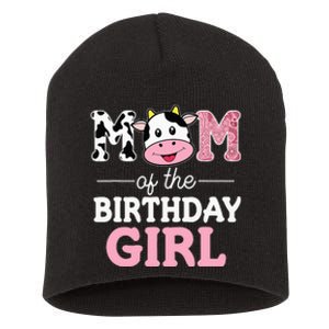 Mom of The Birthday Farm Cow Mommy Mama 1st Short Acrylic Beanie