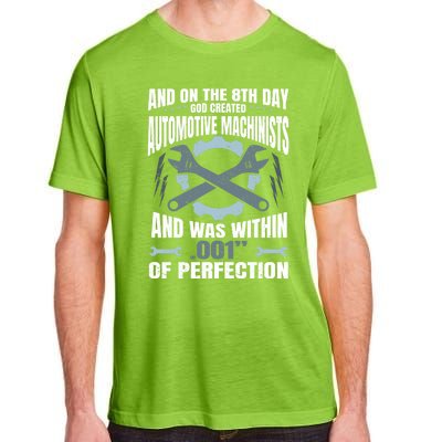 Machining On The 8th Day God Created Automotive Machinist Gift Adult ChromaSoft Performance T-Shirt